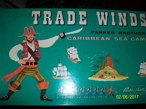 Trade Winds Caribbean Sea Board Game Complete Vintage 1960 Parker