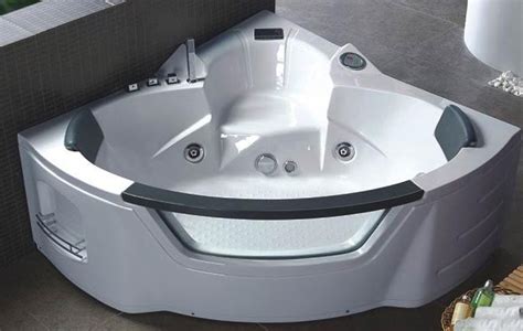 Relax and slowly slip into this beautiful 2 person jacuzzi bathtub at the end of a stressful day and take some time for yourself. corner whirlpool tub shower combo | Corner Whirlpool SPA ...