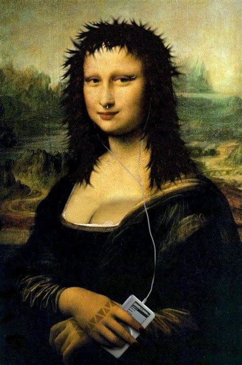 Mona Lisa Bad Hair Day And Music Listen Mona Lisa Monalisa Quadro