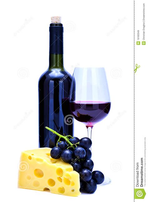 Red Wine Cheese And Grapes Royalty Free Stock Images