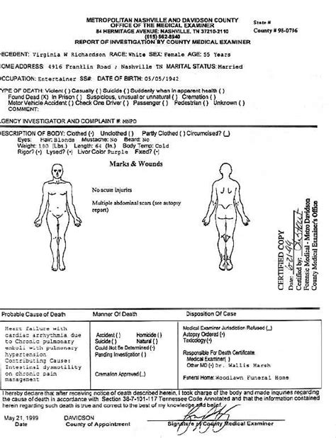 Blank Autopsy Report Template Popular Professional Template