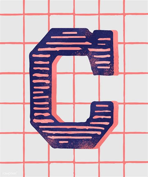 Capital Letter C Vintage Typography Style Free Image By