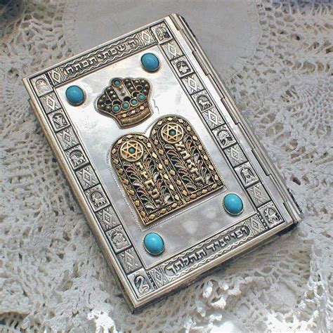 1961 Silver Jewish Siddur Prayer Book Jeweled And Enamel