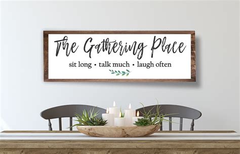Dining Room Wall Decor Kitchen The Gathering Place Dining Room Sign