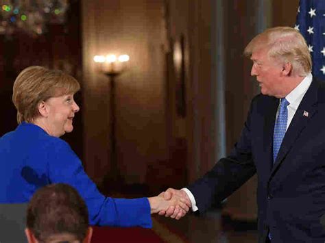 merkel and trump meeting includes some strange moments but no tangible results parallels npr