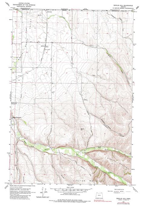 Bowlus Hill Topographic Map Scale Oregon