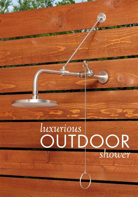 Stainless Steel Pull Chain Wall Mount Outdoor Shower Outdoor Shower Outdoor Shower