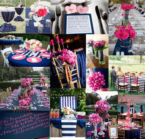 A Navy And Pink Wedding Pink Wedding Theme Pink Wedding Decorations
