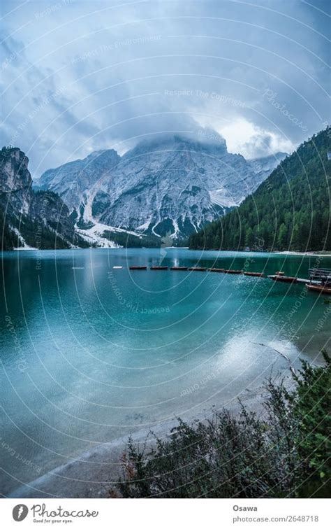 Prafser Wildsee Lago Di Braies A Royalty Free Stock Photo From