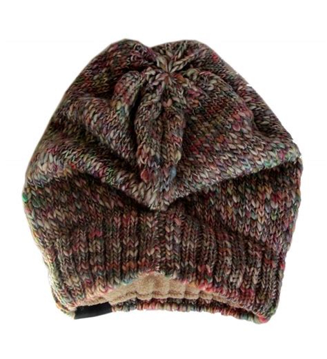 Womens Slouchy Fleece Lined 100 Merino Wool Knitted Winter Beanie Hat