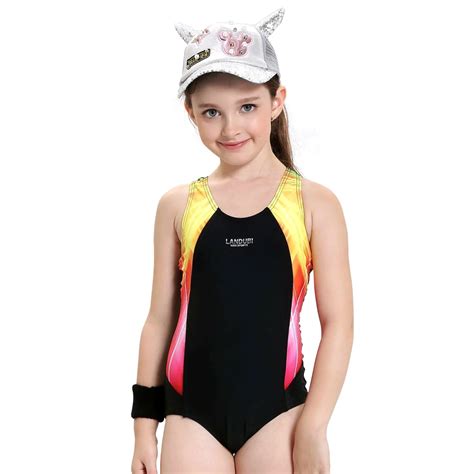 Jlforest Kids One Piece Swimmer Girls Patchwork Bathing Suit Infantil Ebc