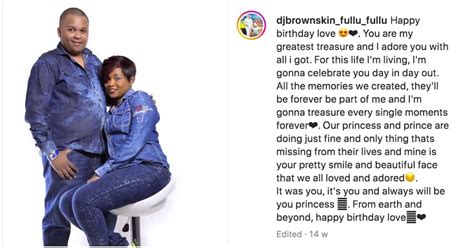 Dj Brown Skin Post Of Him Celebrating Wifes Birthday Re Emerges As