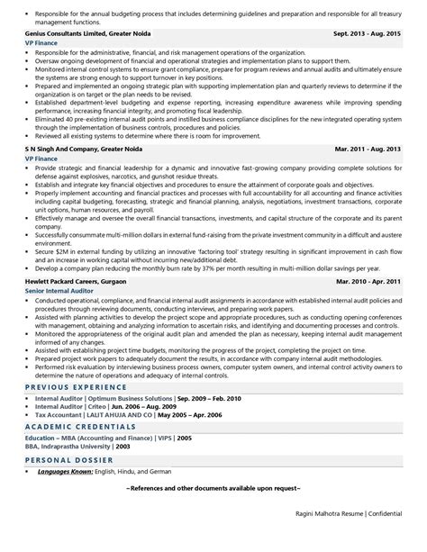 Chief Finance Officer Resume Examples And Template With Job Winning Tips