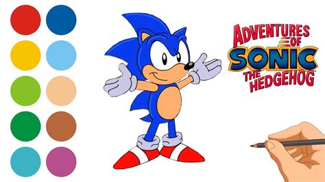 The Adventures Of The Sonic The Hedgehog Drawing And Coloring In 2021