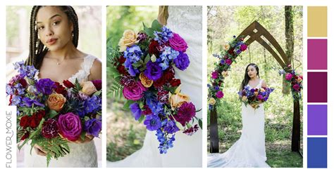 Jewel Toned Wedding Flower Packages Pinterest Style Mood Boards