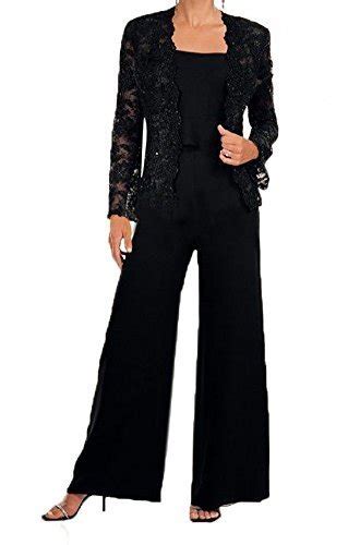 Fanmu Chiffon Three Pieces Mother Of The Bride Pant Suit With Lace
