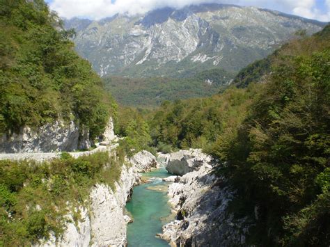 Slovenia River Soča Natural Landmarks Travel Beauty River