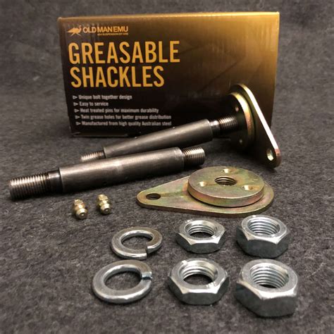 old man emu greasable shackle pin fix end pin kit 4 pins omegp1 fj40 fj45 fj60 fj62