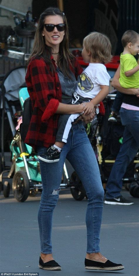 Alessandra Ambrosio And Lily Aldridge At Disneyland With Their Kids