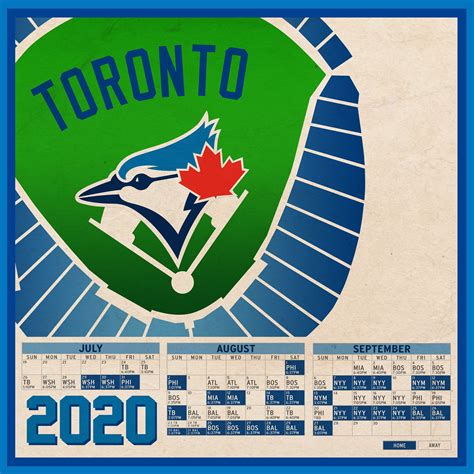 Toronto Blue Jays 2020 Schedule Digital 60 Games Etsy