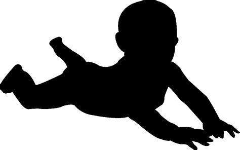 Silhouette Infant Clip Art Silhouette Png Download 1076673 Free