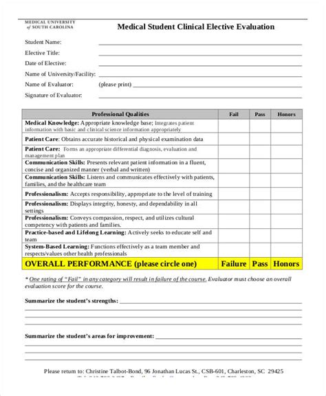 Free 9 Medical Evaluation Form Samples Templates In Pdf Ms Word