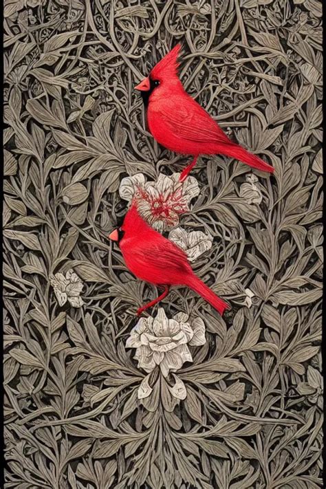 Ethereal Cardinal Bird Intricate Details Ornate Stable Diffusion