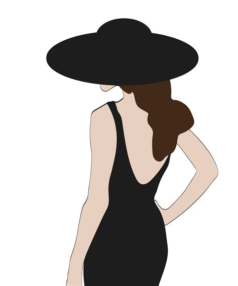 Woman Black Dress And Hat Free Stock Photo Public Domain Pictures