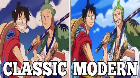 One Piece Old Vs New Animation Wano Arc Youtube