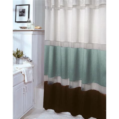 Aqua And Brown Shower Curtains Interior Design Ideas