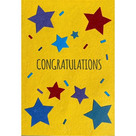 Stars Congratulations Card Fair Trade And Sustainable At One World Shop