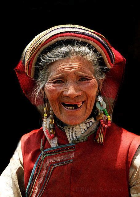 The Queen Of Smiles Portrait Of An Old Yi Woman Taken In Northern