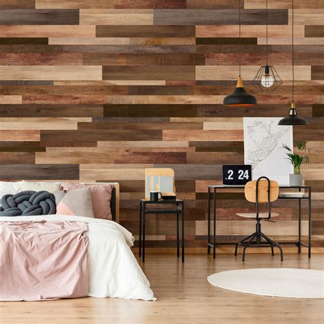 Mixed Wood Boards Wallpaper Mural 41 Orchard