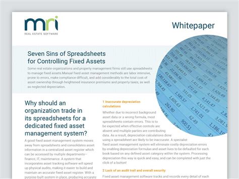 Streamline your real estate asset management efforts with fundraising & marketing, investor relations, accounting, and portfolio monitoring features from dynamo. Managing Fixed Assets for Real Estate - MRI Software ...
