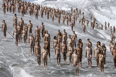 Hundreds Naked People Pose On Aletsch Editorial Stock Photo Stock Image Shutterstock