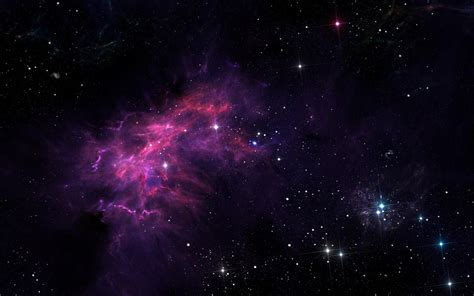 Wallpaper Stars Galaxy Purple Light Space 1920x1200 Hd