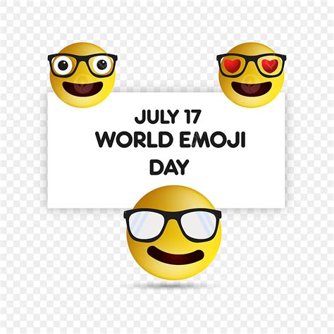 World Emoji Day Vector Art Png World Emoji Day Greeting Card Design