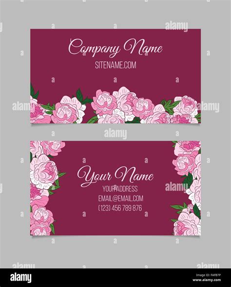 beautiful floral business cards stock vector image and art alamy