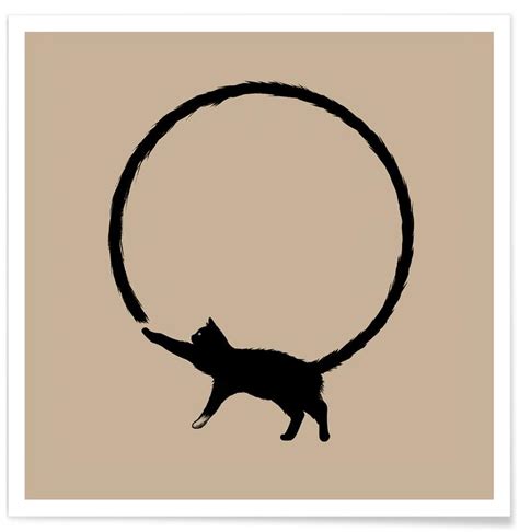 Cat Circle Poster Juniqe