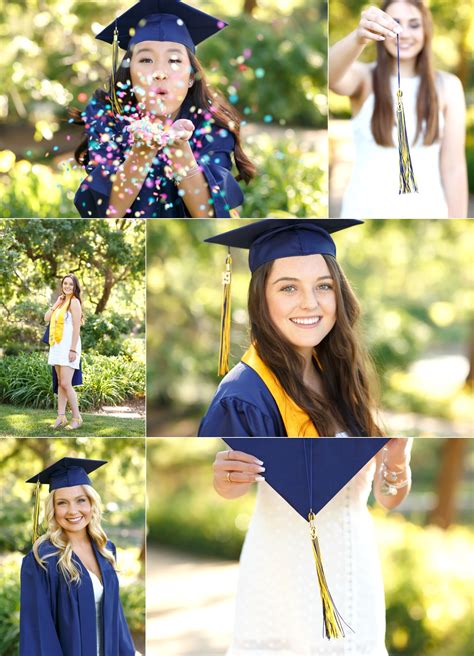 Senior Models Celebrate Graduation Cap And Gown Session