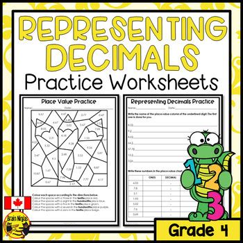Representing Decimals Worksheets Grade 4 by Brain Ninjas | TpT