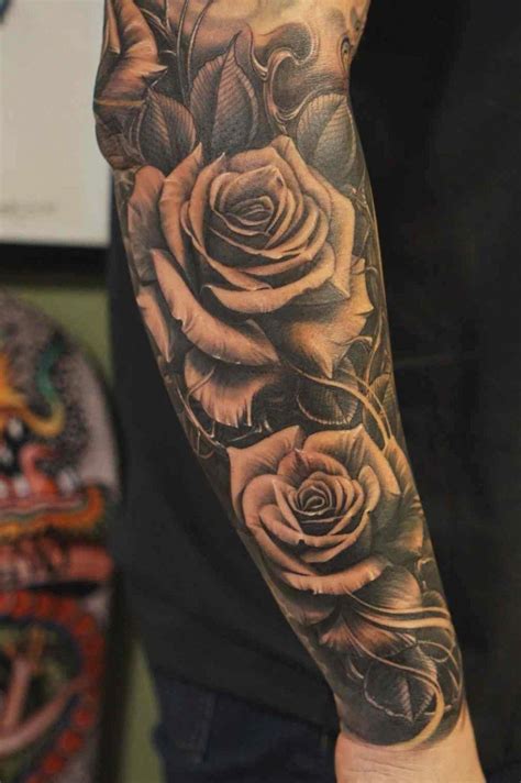 Full Sleeve Tattoos Fullsleevetattoos Rose Tattoos For Men Rose