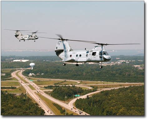 Ch 46 Ch 46d Sea Knight Helicopters Hc 8 11x14 Silver Halide Photo