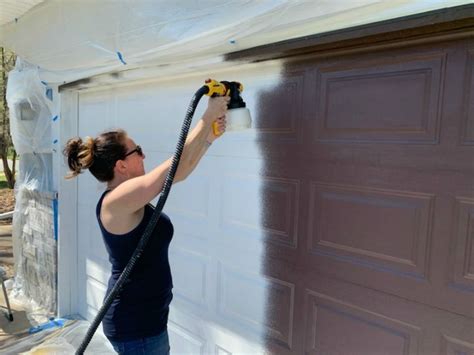 How To Paint A Garage Door With A Paint Sprayer Wagner In 2022