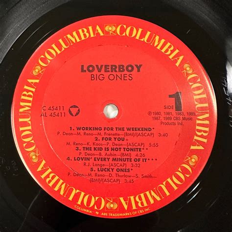 Big Ones Lp Record Vinyl Loverboy Columbia 45411 Ebay