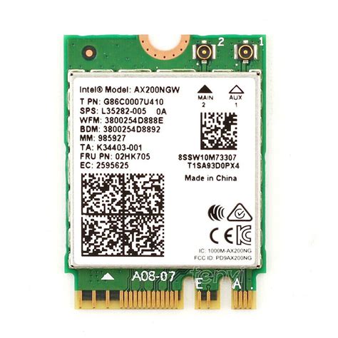 Intel Ax200ngwgnv Wi Fi 6 Ax200 M2 2230 Network Card