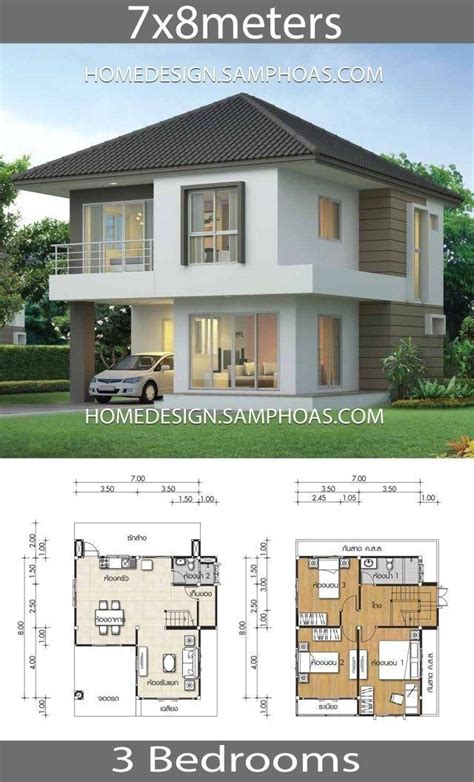 Home Design Plan 13x15m With 3 Bedrooms Home Ideassearch Home