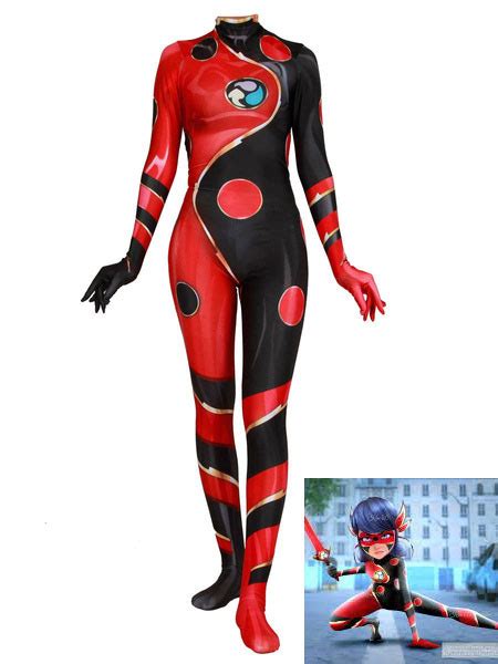 Miraculous Ladybug Cosplay Dragon Bug Lycra Spandex Jumpsuit Cosplay