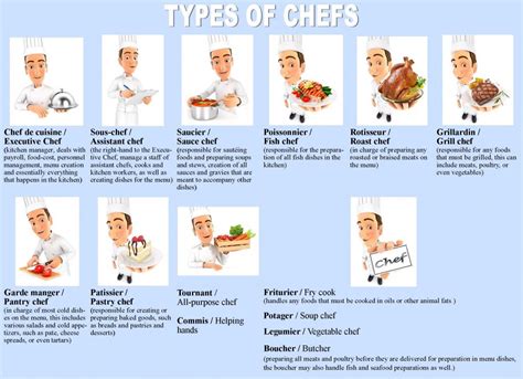 Types Of Chefs Ourboox