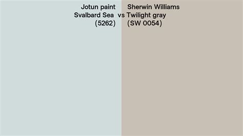 Jotun Paint Svalbard Sea 5262 Vs Sherwin Williams Twilight Gray Sw